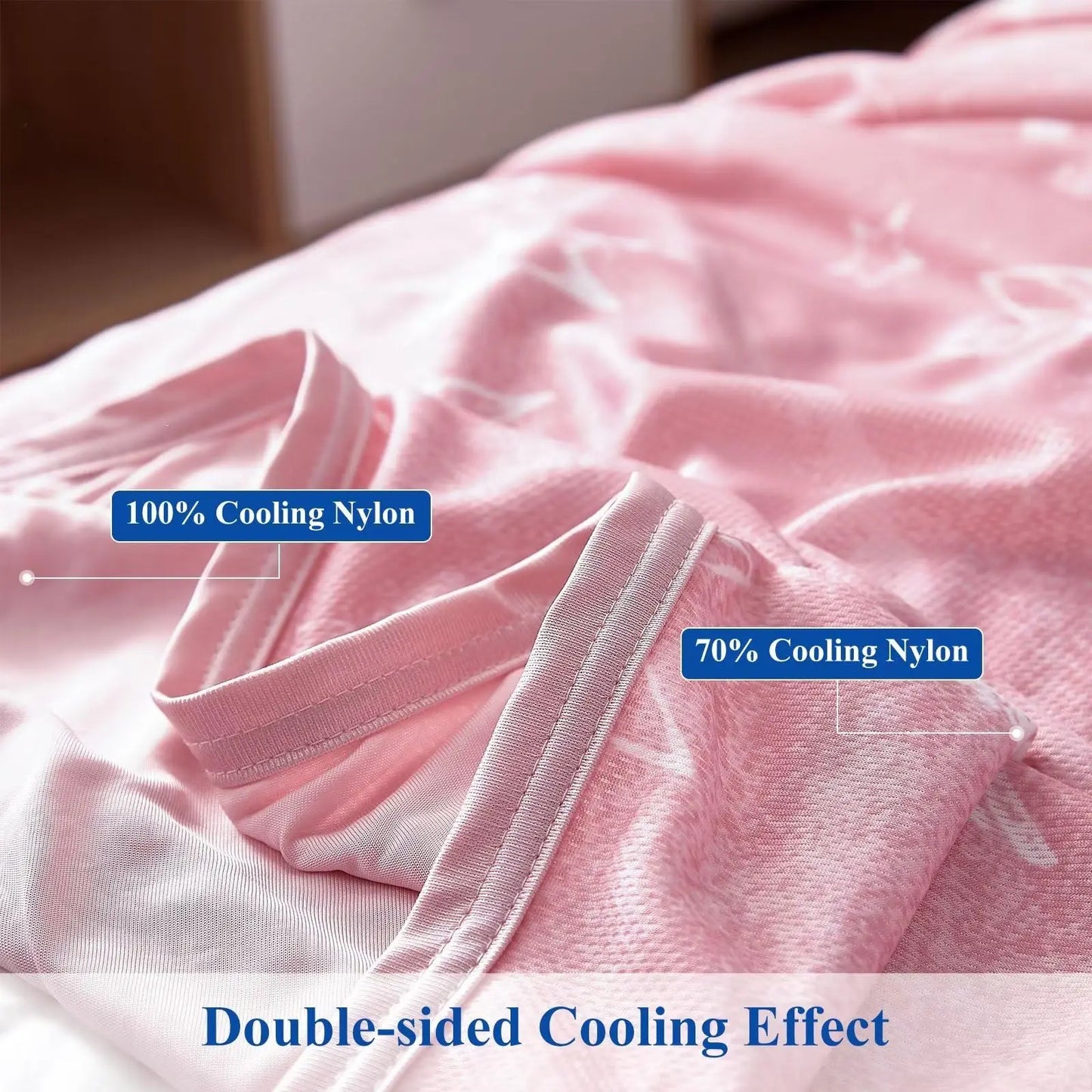 Orhopui Star Print Cooling Blanket – Double-Sided Summer Throw