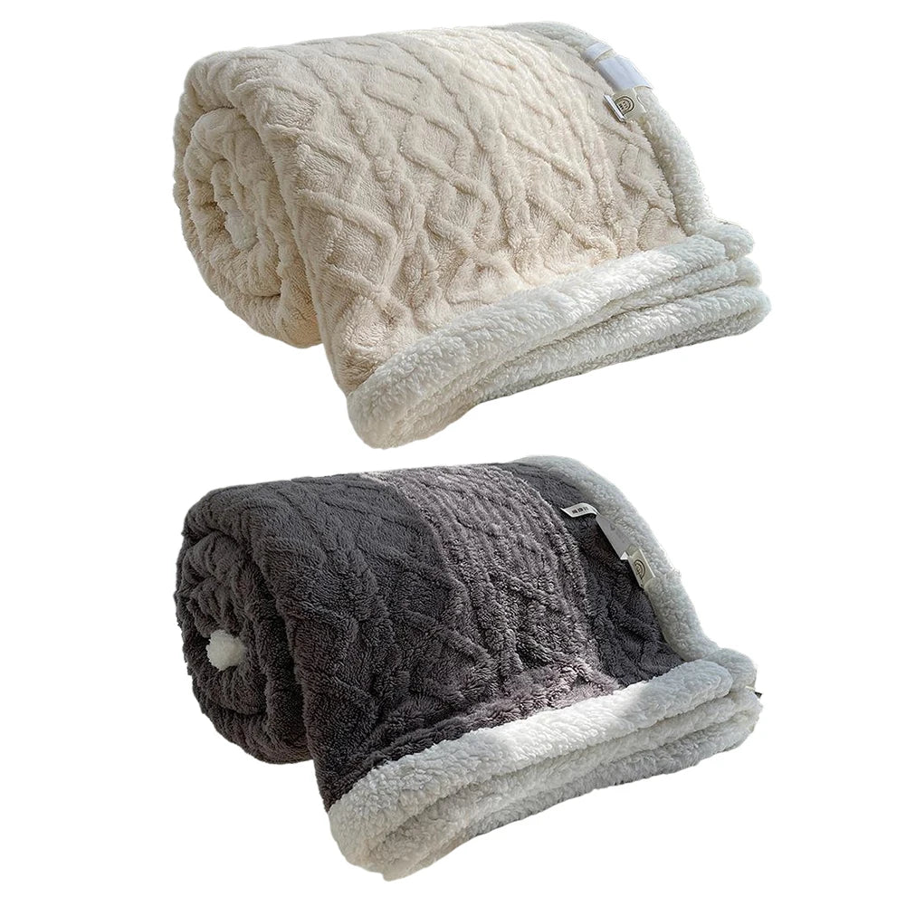 Double-Sided Lamb Fleece Winter Blanket