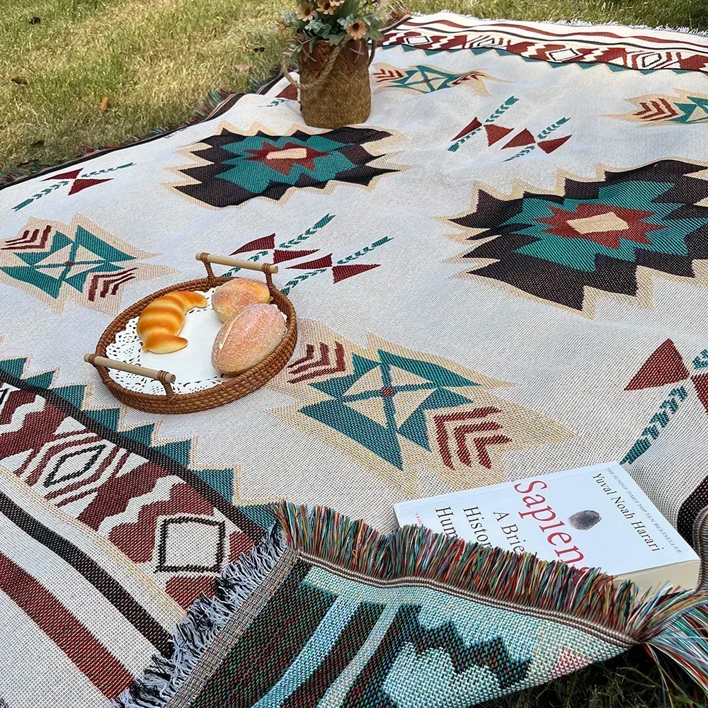 Aztec Boho Throw Blanket