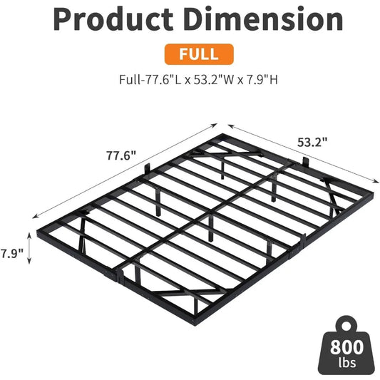 Full Size LED Metal Bed Frame – No Box Spring Needed