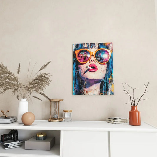 Stylish Women Floral Canvas Art – 1.5" Frame