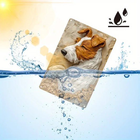 Wire Fox Terrier Metal Wall Art - 8x12 Aluminum Sign