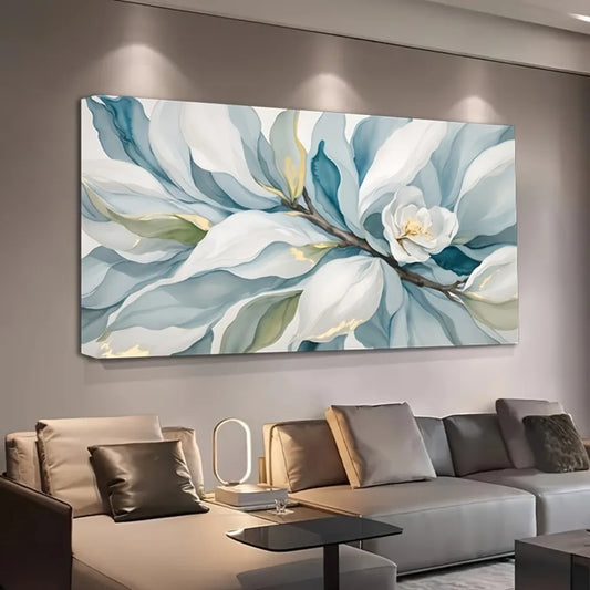 Modern Abstract Floral Canvas Wall Art – Framed