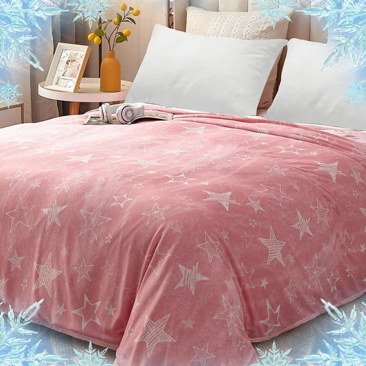 Orhopui Star Print Cooling Blanket – Double-Sided Summer Throw