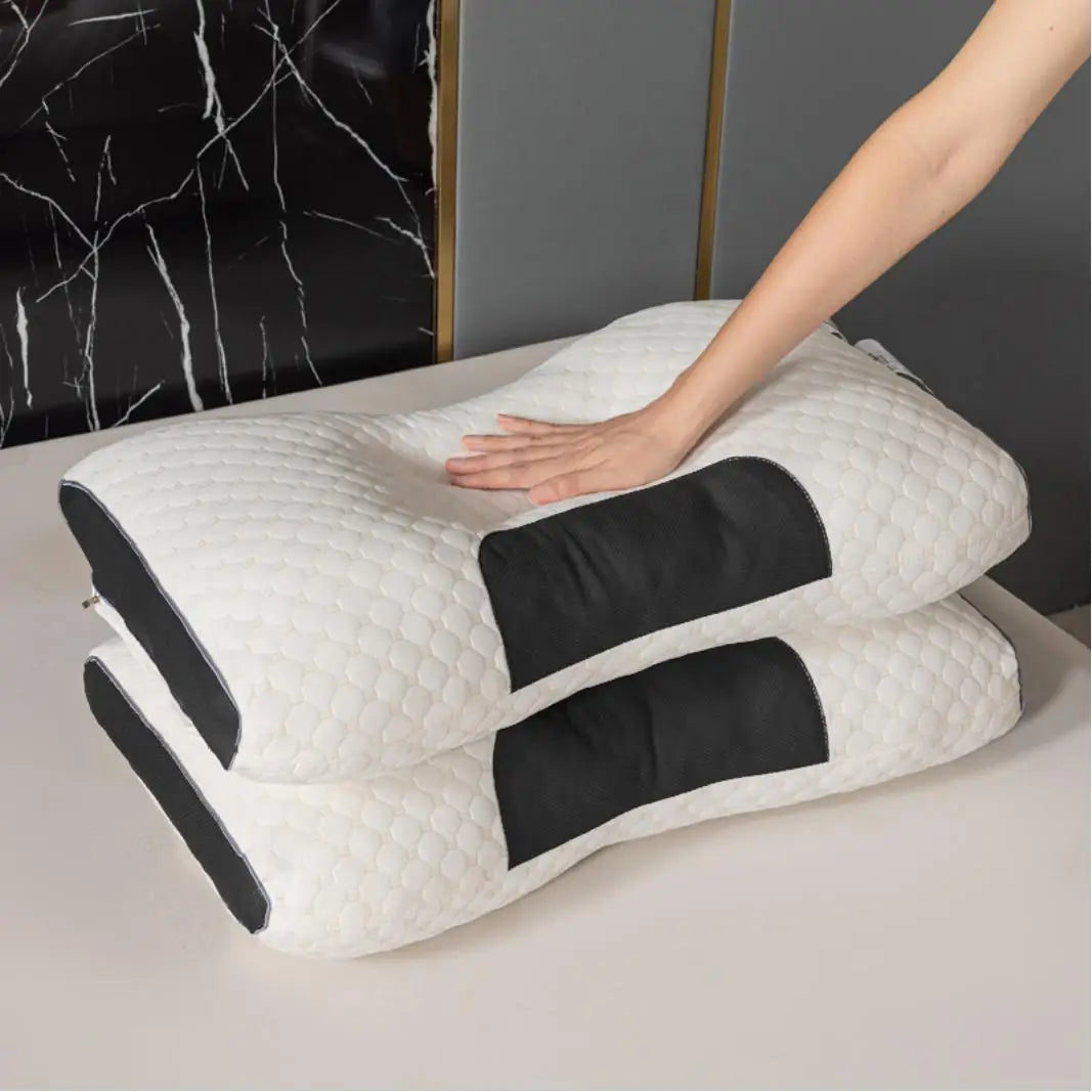 2Pcs Adjustable Ergonomic Massage Neck Pillow