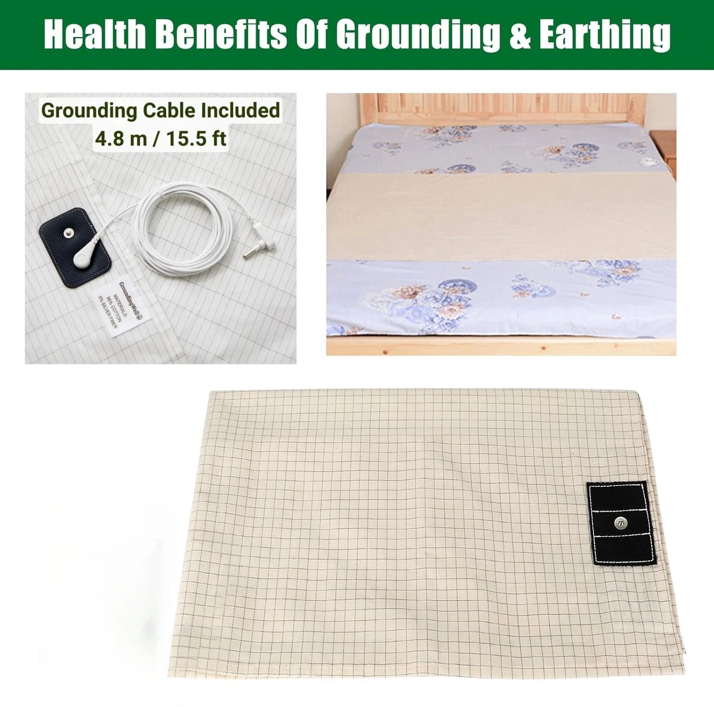 Grounding Sheet with 5% Silver Fiber for Better Sleep