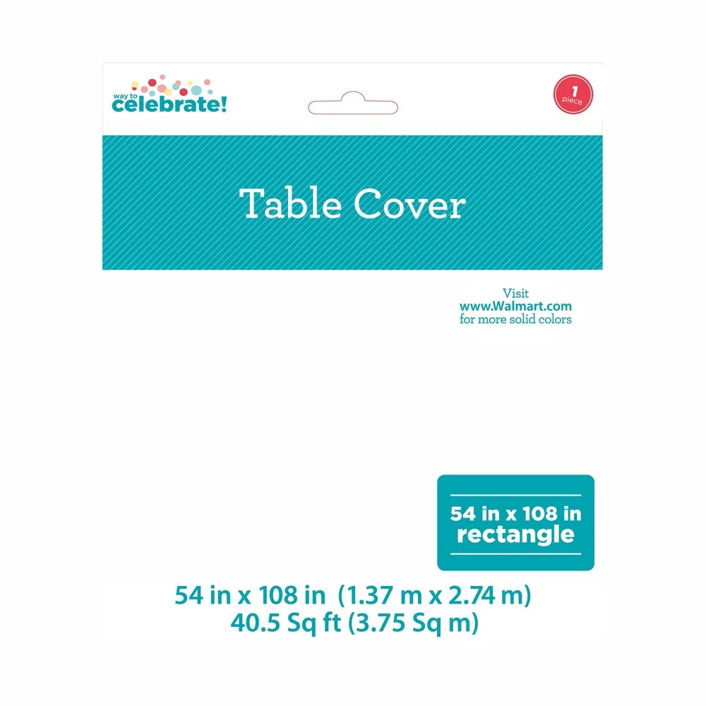 Plastic Disposable Tablecloth 108" x 54" – White Party Cover