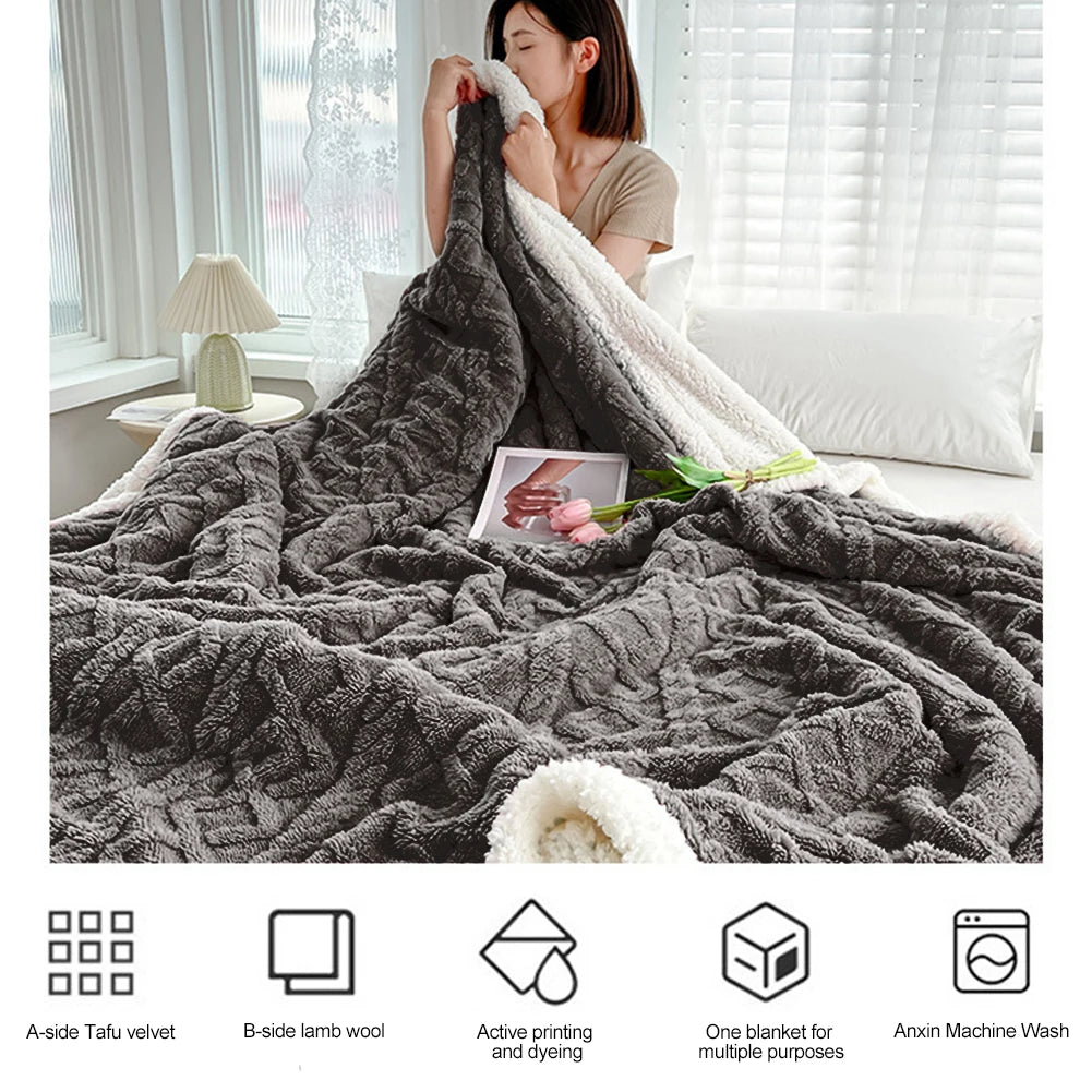 Winter Double-Layer Cozy Blanket