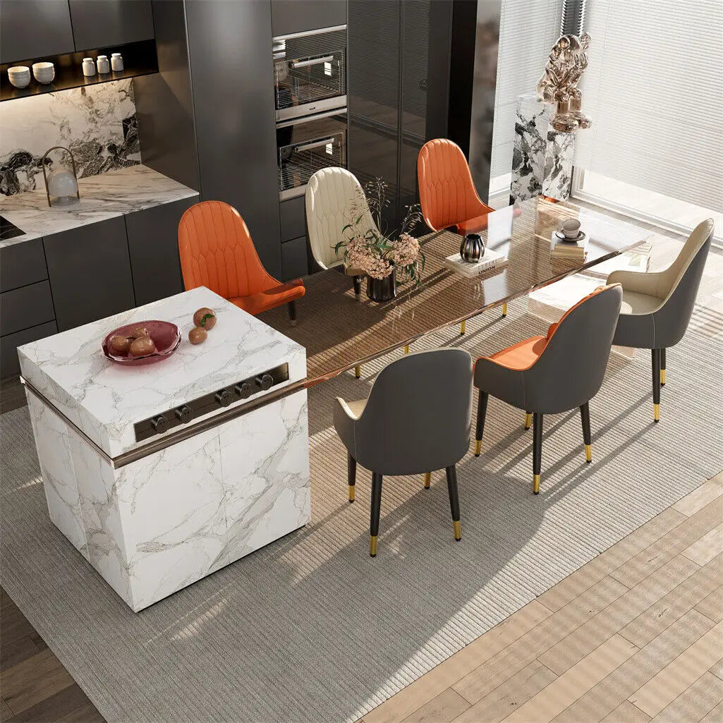 LUVODI PU Leather Dining Chairs with Arms