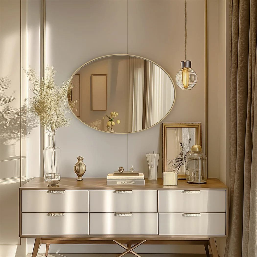 LUVODI Brushed Gold Wall Mirror