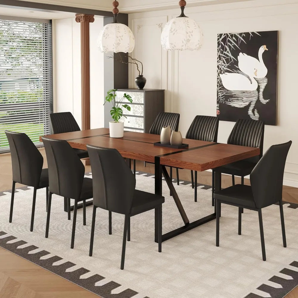 Modern Faux Leather Dining Chairs Set of 4