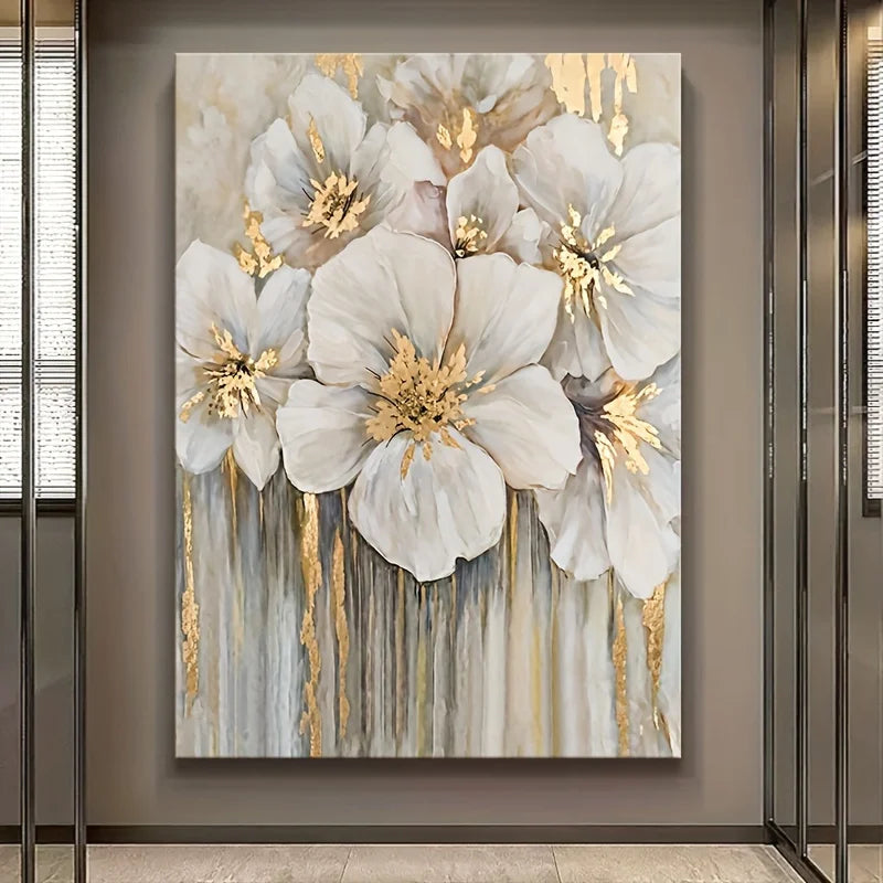 Elegant Abstract Floral Canvas Wall Art