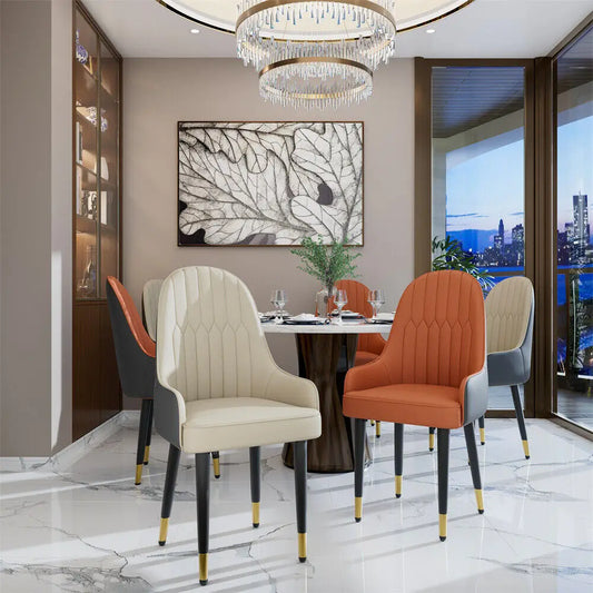 LUVODI PU Leather Dining Chairs with Arms