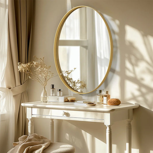 LUVODI Brushed Gold Wall Mirror