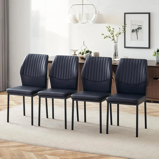 Modern Faux Leather Dining Chairs Set of 4
