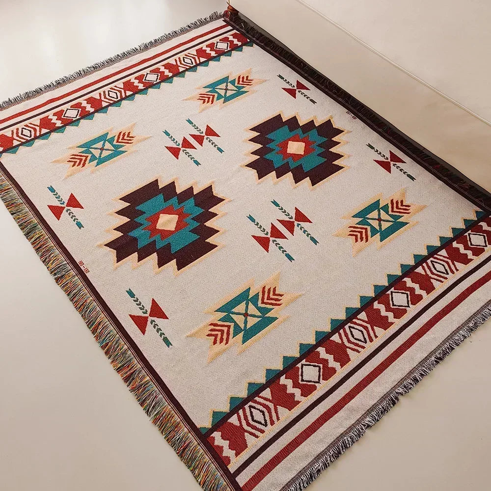 Aztec Boho Throw Blanket