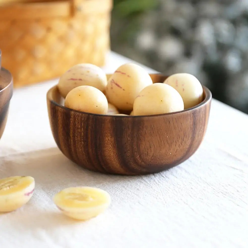 Eco-Friendly Wooden Salad & Soup Bowl