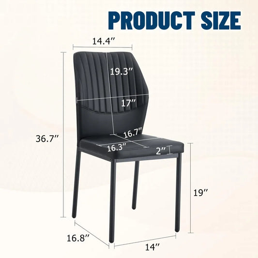 Modern Faux Leather Dining Chairs Set of 4