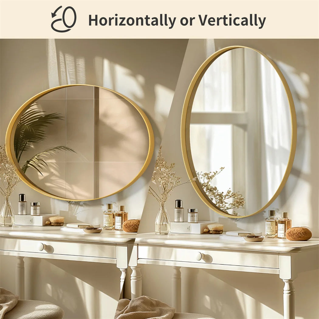 LUVODI Brushed Gold Wall Mirror