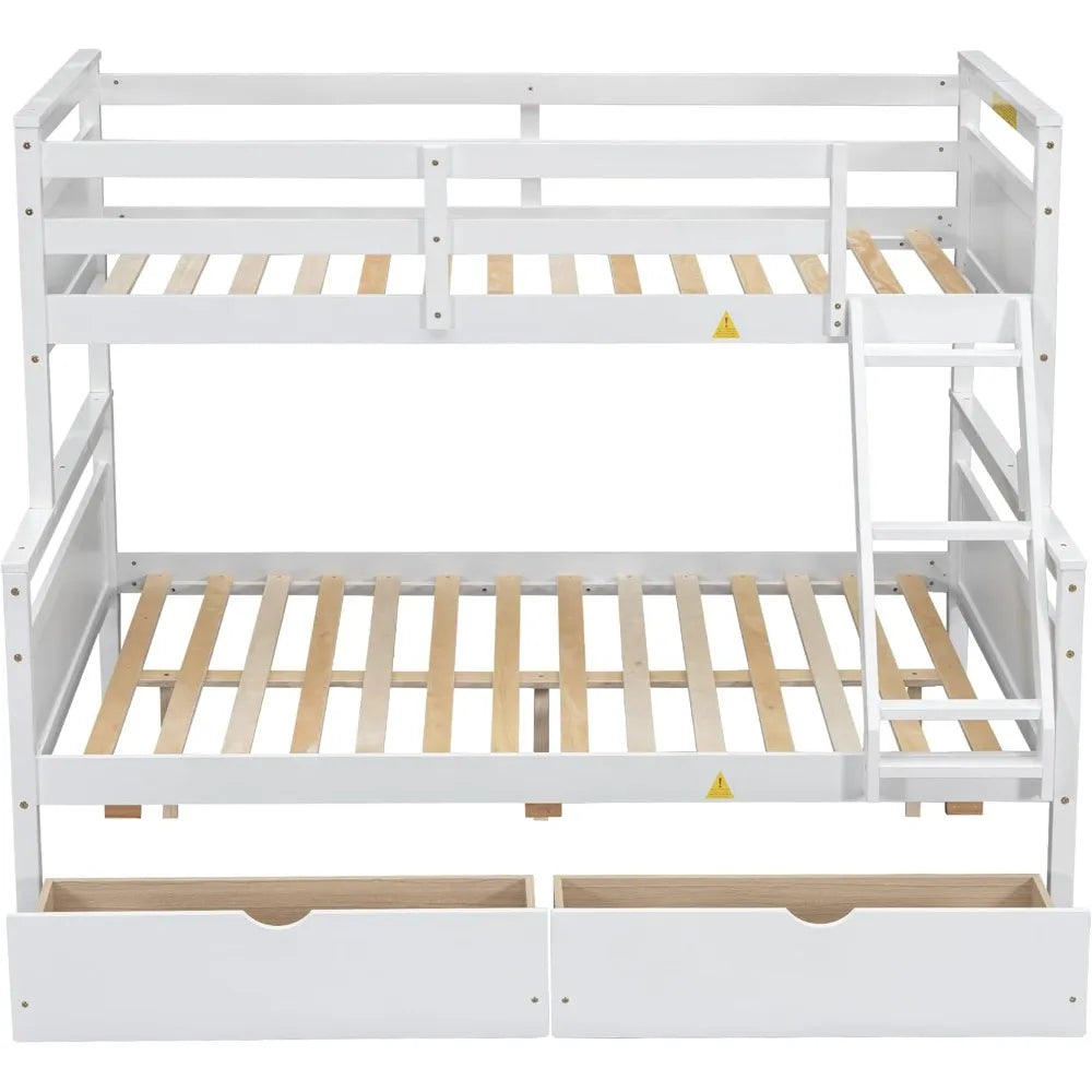 Merax Twin Over Full Bunk Bed with Storage