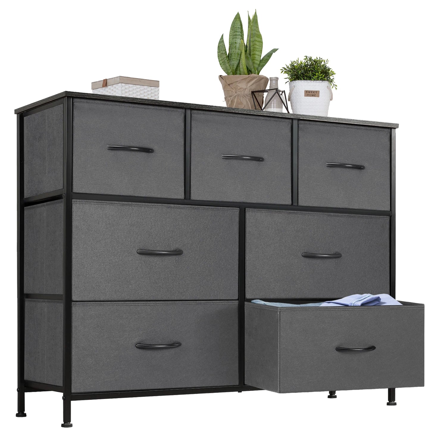 JHK 7-Drawer Fabric Dresser