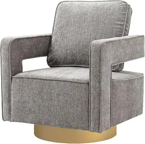 Modern Boucle Swivel Barrel Chairs Set of 2