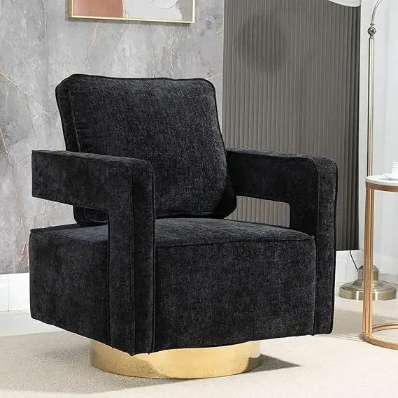 Modern Boucle Swivel Barrel Chairs Set of 2