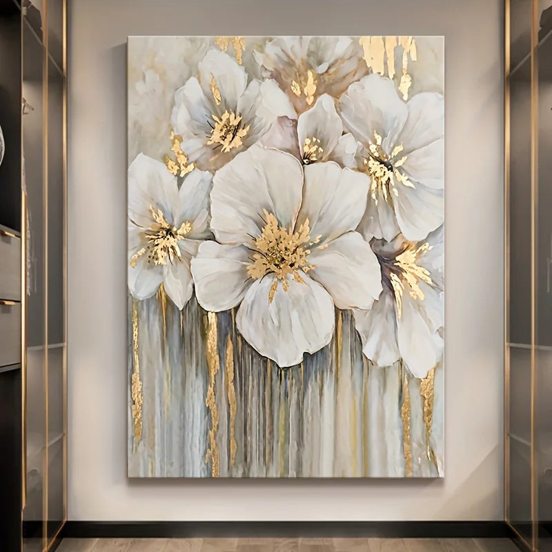 Elegant Abstract Floral Canvas Wall Art