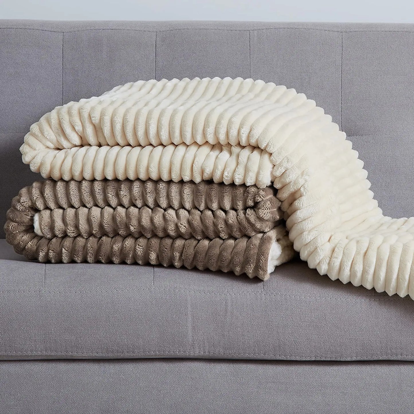 Sherpa Fleece Throw Blanket – Reversible Soft Plush