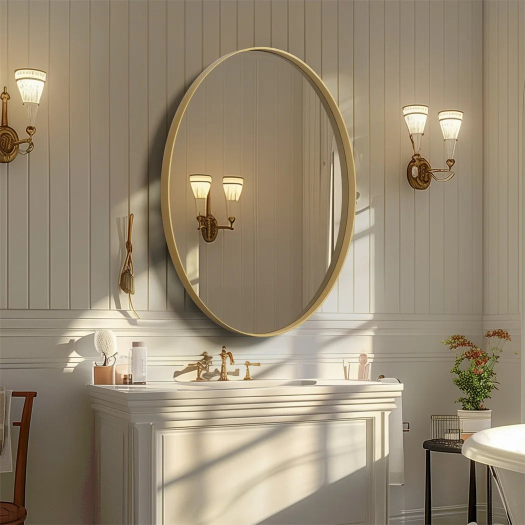 LUVODI Brushed Gold Wall Mirror