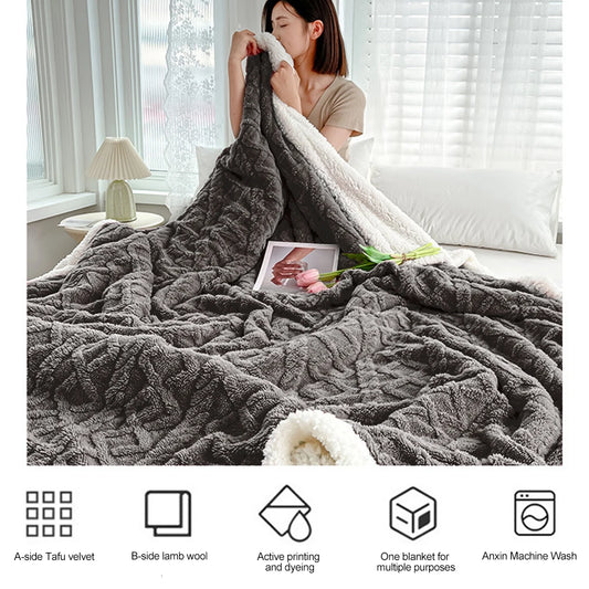 Double-Sided Lamb Fleece Winter Blanket