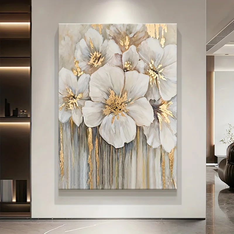 Elegant Abstract Floral Canvas Wall Art