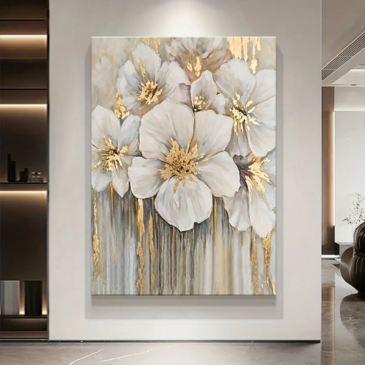 Elegant Abstract Floral Canvas Wall Art