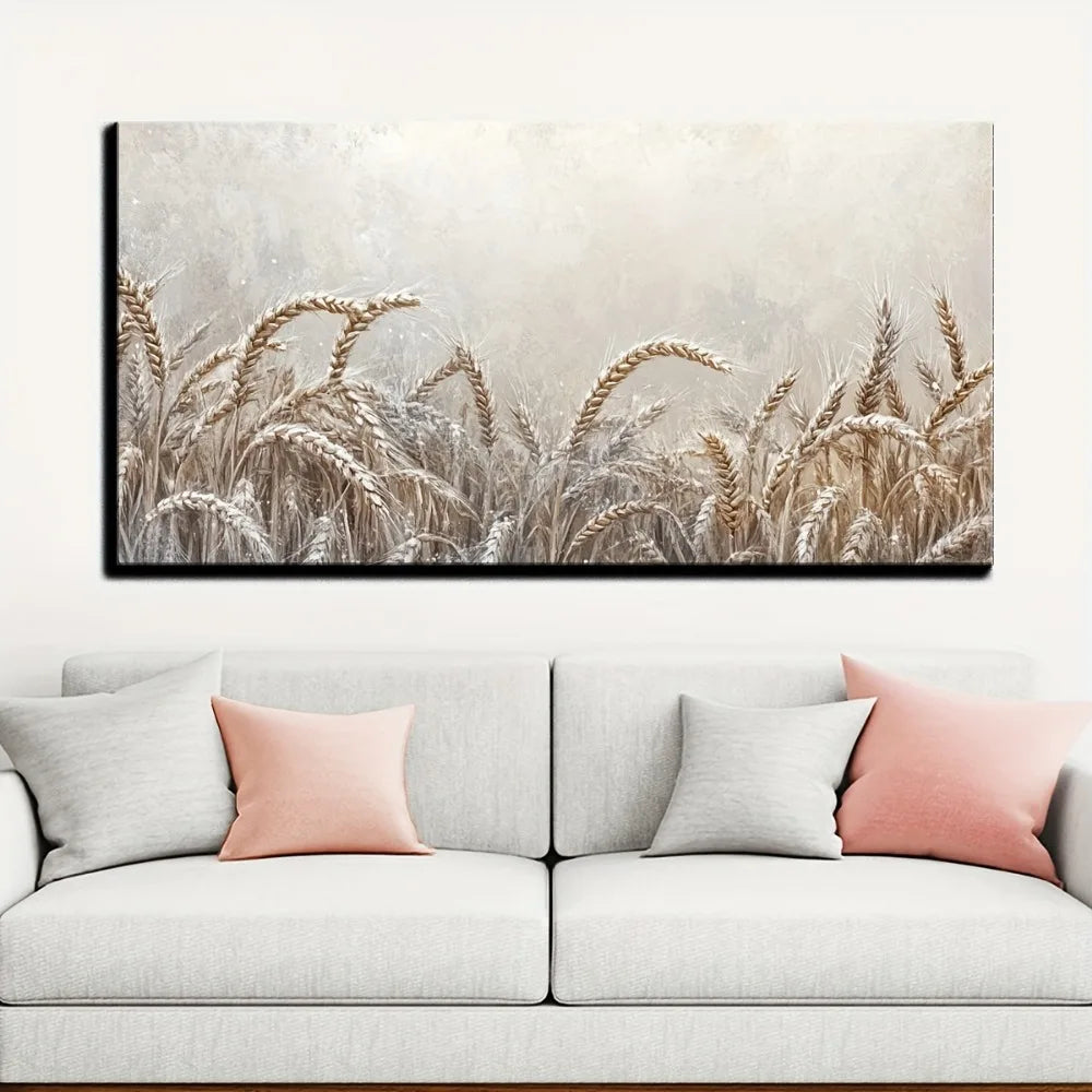 Country Farmhouse Golden Wheat Canvas Wall Art