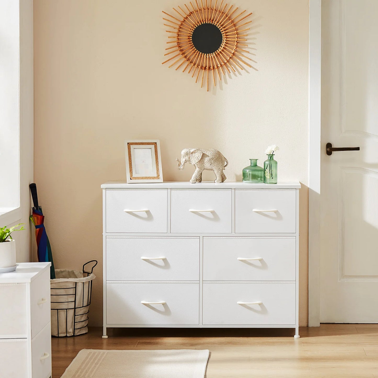 JHK 7-Drawer Fabric Dresser