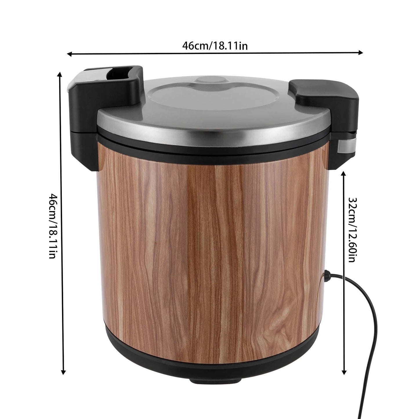 100-Cup Commercial Electric Rice Warmer – 23L Stainless Steel