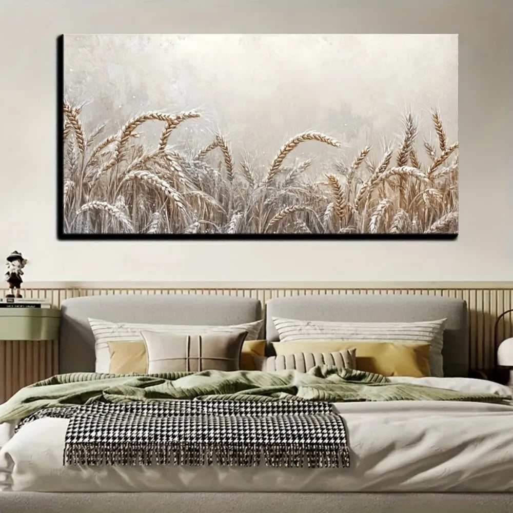 Country Farmhouse Golden Wheat Canvas Wall Art