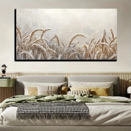 Country Farmhouse Golden Wheat Canvas Wall Art