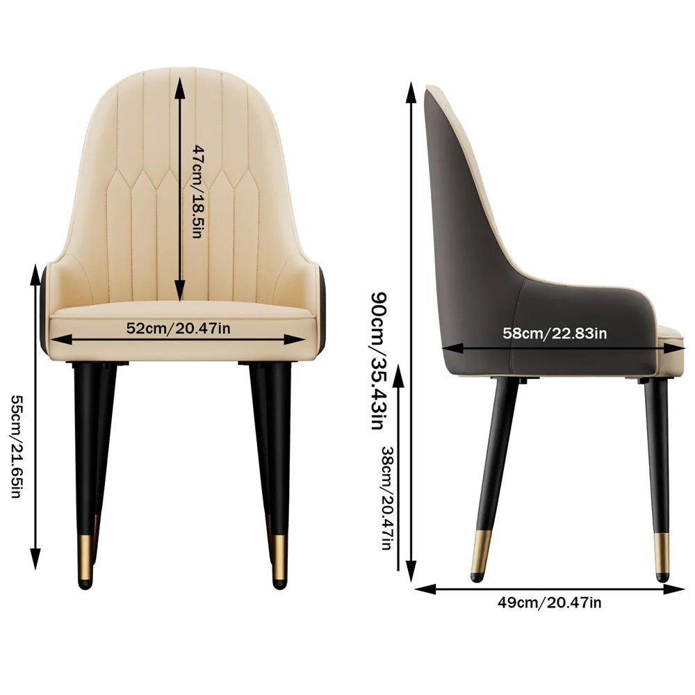 LUVODI PU Leather Dining Chairs with Arms