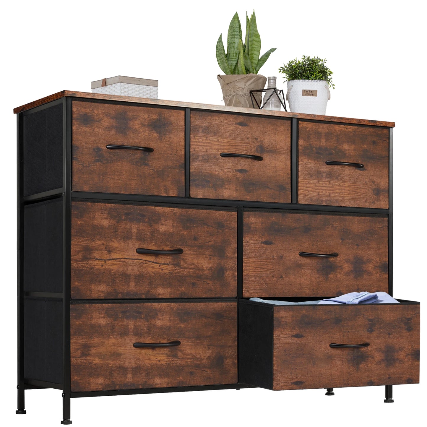 JHK 7-Drawer Fabric Dresser
