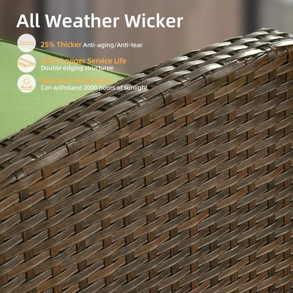 5-Piece Outdoor Wicker Patio Furniture Set