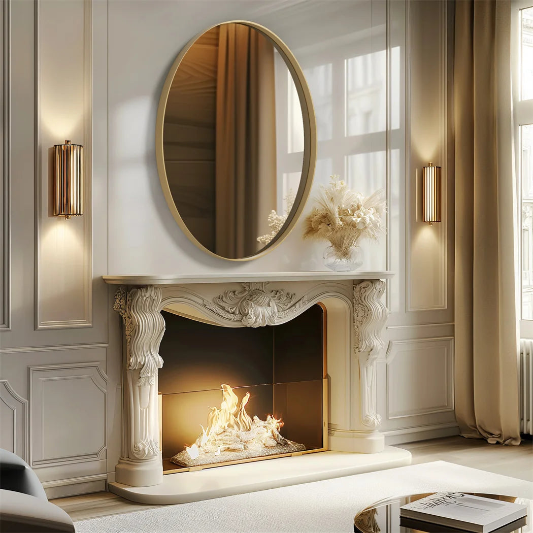 LUVODI Brushed Gold Wall Mirror