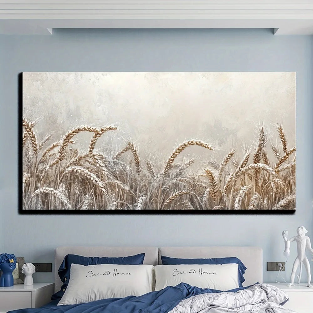 Country Farmhouse Golden Wheat Canvas Wall Art